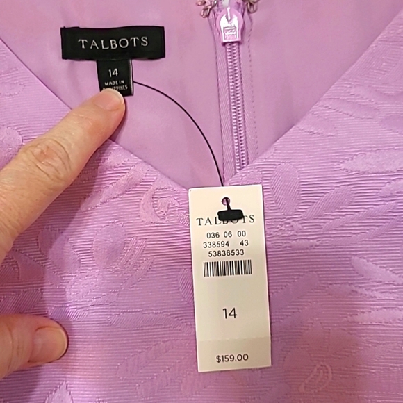 NWT Talbots light purple textured dress size 14 - Picture 4 of 11
